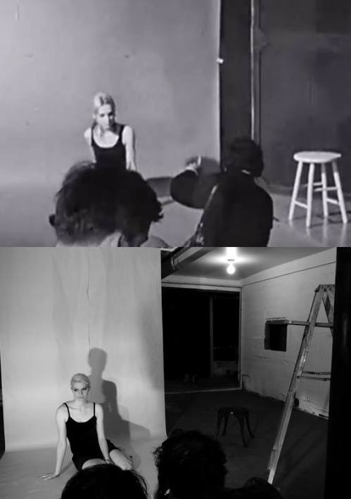 Re-creating iconic Edie Sedgwick images for the new Vampire Bats music video, "Baby Libertine." 